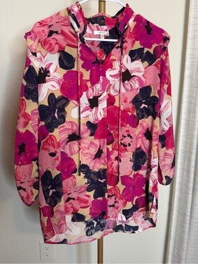 Tyler Boe Floral Silk Blouse Too